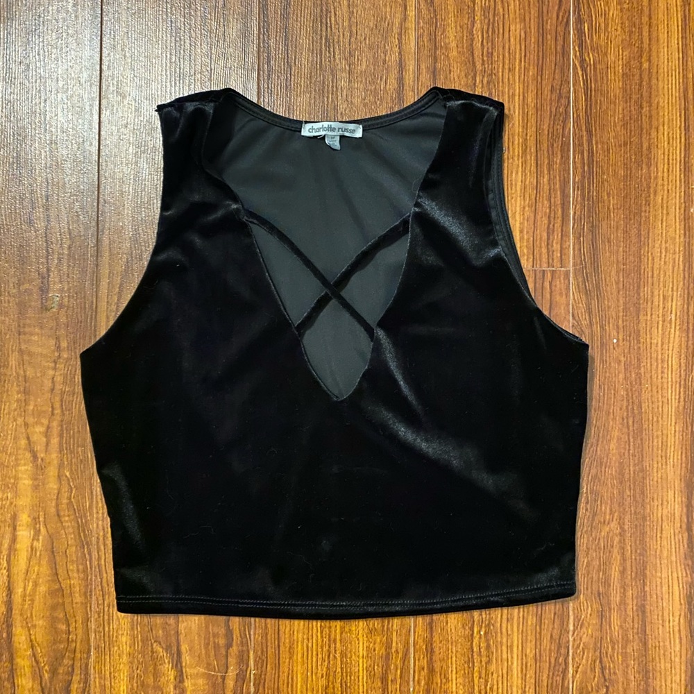 Velvet Crop Top